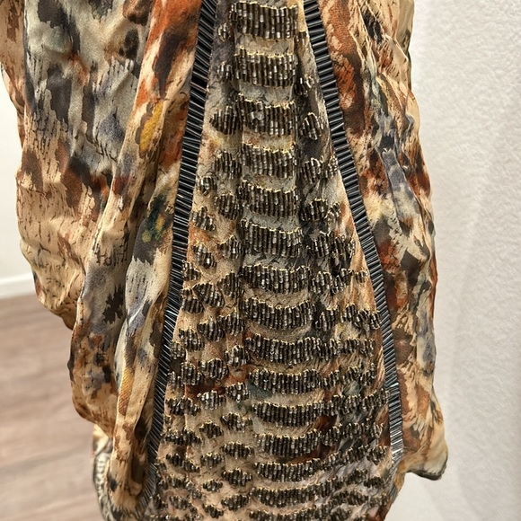 Haute Hippie Sequin Embellished Beaded Sleeveless Silk Blouse Top - Picture 5 of 7